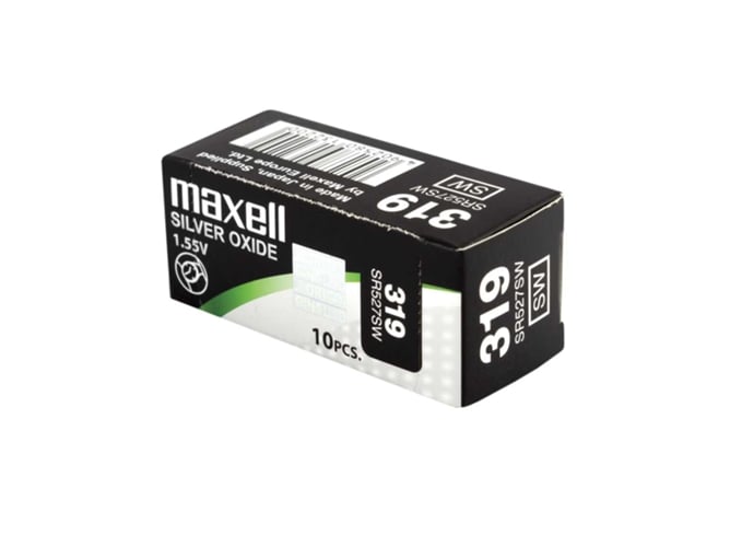 Pilha botões óxido de prata 321/SR616SW (caixa 10 pilhas) Maxell - Baterias de uso geral - óxido de prata, SR616SW, 1,55 V, 10 pilhas