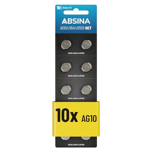 Pilhas Não Recarregáveis ABSINA (1.5 V - 10 unidades) ABSINA - Baterias de uso geral - 1.5 V, 10 unidades, não recarregáveis