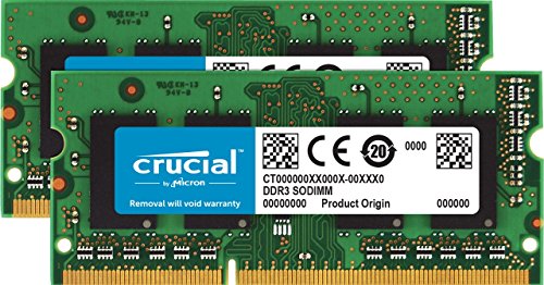Memória RAM DDR3 CRUCIAL CT2K8G3S160BM (2 x 8 GB - 1600 MHz - CL 11) Crucial - Memória ram - 16 gb, ddr3l, 1600 mhz, notebook