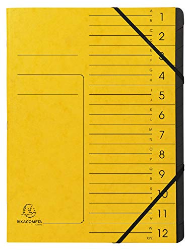 Exacompta 541209E separador de documentos Preto e Amarelo EXACOMPTA - Pastas de arquivo - preto, amarelo, plástico