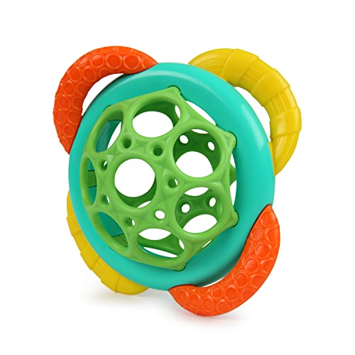 Brinquedo de Dentes BRIGHT STARTS Oball Grasp & Teethe OBALL - Chupetas e mordedores - duas peças, ergonômico, texturas, motricidade oral