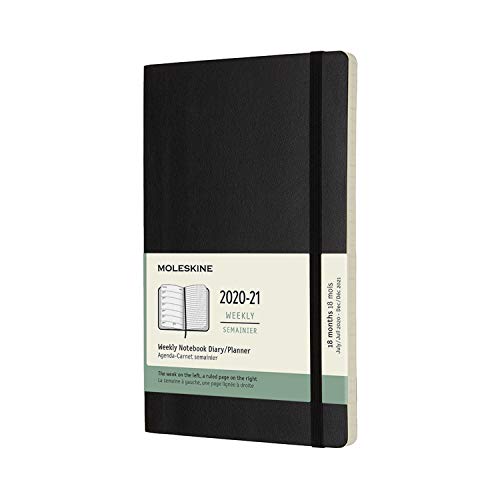 Agenda Semanal 18 Meses 2020-2021 Moleskine Grande Soft Moleskine - Cadernos e bloco de notas - agenda, semanal, 18 meses, moleskine, grande, soft