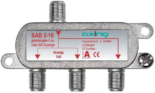 Amplificador de sinal de satélite AXING Sab 2-12 Axing - Divisores e comutadores de áudio e vídeo - satélite, sinal, amplificador, conector f, cabo 12m