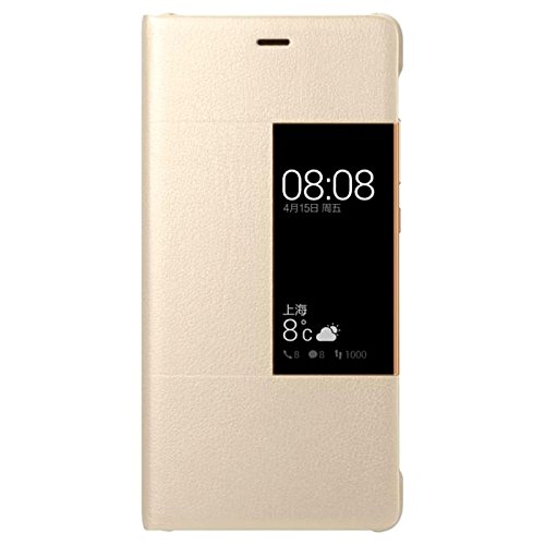 Capa Huawei P9 HUAWEI Flip Cover View Dourado HUAWEI - Capas para telemóveis - huawei p9, flip cover, view, dourado