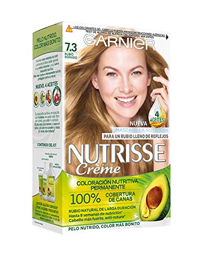 Coloração Permanente Garnier Nutrisse Creme Coloração Permanente Cor Marrom Dourado 7,3 Garnier - Coloração de cabelo - coloração permanente, cor marrom dourado