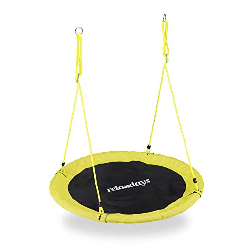 Baloiço de jardim relaxdays 10000005 | Castanho, Branco Relaxdays - Baloiços de brincar - jardim, castanho, branco