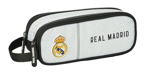Estojo Real Madrid C.F. 24/25 (Branco - Poliéster) safta - Estojos para canetas e lápis - Real Madrid, poliéster, 24/25, branco