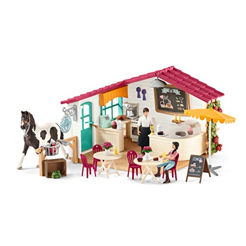 Figura de Brincar SCHLEICH Horse Club Jockey's Cafe (Idade Mínima Recomendada: 5 anos) Schleich - Brinquedos - cavaleiros, café com leite, estação, loja esportiva
