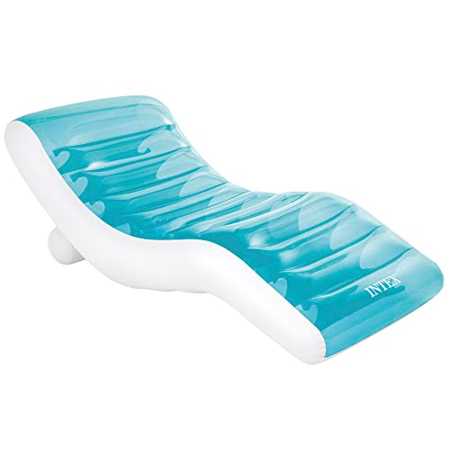 Espreguiçadeira Insuflável INTEX Splash Lounge (Azul - 191x99 cm) INTEX - Brinquedos - insuflável, 191x99 cm, cojín de apoio, 2 câmaras de ar