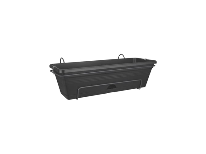 Vaso de Parede GREEN BASICS 01-0003 (Preto - 23.5x26.5x1 cm) Elho - Móveis de exterior - preto, plástico, reciclado, geada resistente