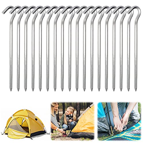 Piquetas para Tenda, 18 Peças, 18 Cm, Piquetas Camping, Estacas Para Tenda HAOCHANG - Barras e estacas para tendas - 18 peças, 18 cm, camping, estacas