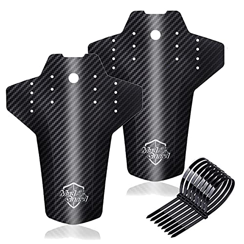 Acessório para bicicleta BYMIVOFUN 2 Peças Guarda-lamas Bymivofun - Para-lamas de bicicleta - fibra de carbono, preto, 26,5x22 cm, 0.8 mm