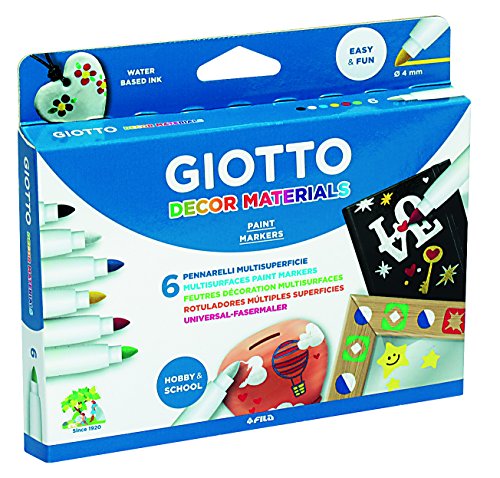 Marcador Giotto Decor 6 Unidades (Recondicionado Como Novo) Giotto - Marcadores e marcadores de texto - decor, água, dermatológico, 6 unidades