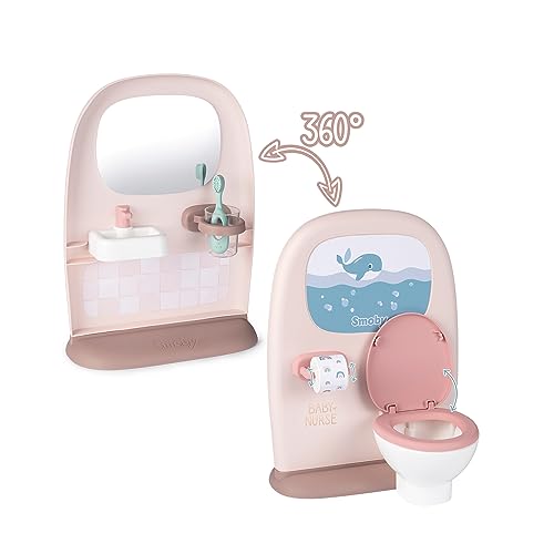 Acessório para bonecas de moda Smoby Toilettes Acessórios 2 em 1 Smoby - Brinquedos - banheiro, lavatório, papel higiénico, espelho