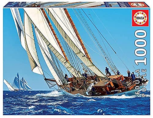 Puzzle EDUCA BORRAS Sailing (1000 peças) EDUCA - Quebra-cabeças de encaixar - 1000 peças, cartão, imagem preto, crianças