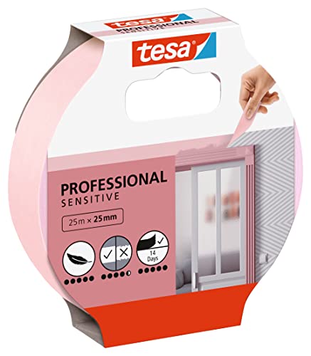 Fita de Papel Decorativo TESA 56260 | Rosa TESA - Fita adesiva de ferragens - decorativa, rosa, 2,5 m, 25 mm