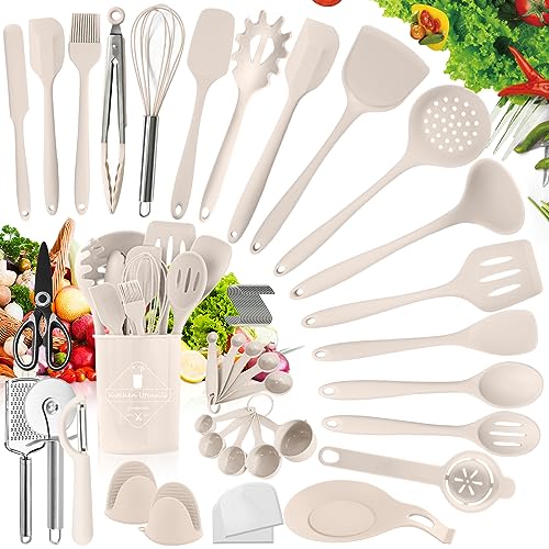 Conjunto de utensílios TWBEST (Plástico - Branco) TWBEST - Conjuntos de utensílios de cozinha - plástico, branco, 20 peças, anti-aderentes