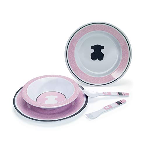 Tousserviço de cozinha 6 peças Rosa (Acessórios de cozinha) TOUS Baby - Jogos de talheres - taça, prato com bico, prato plano, talheres