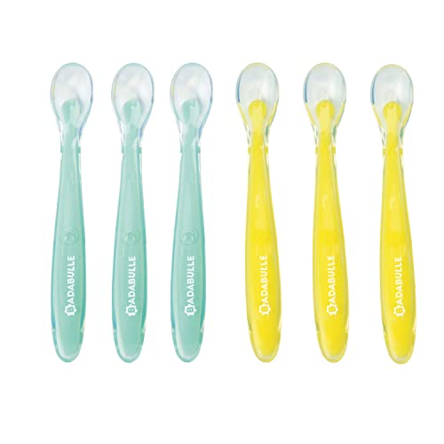 Talheres BADABULLE 6 Talheres Silicone Flexíveis BADABULLE - Colheres - flexíveis, 4 meses, ergonômico, sem BPA