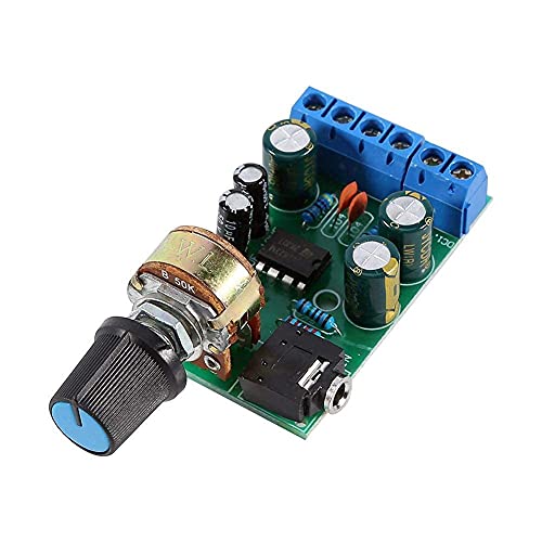 Amplificador de Áudio DC1.8-12V TDA2822M YWBL-WH - Placas de circuito impresso - amplificador, áudio, 5W, frequência 20-20000 Hz, entrada auxiliar RCA