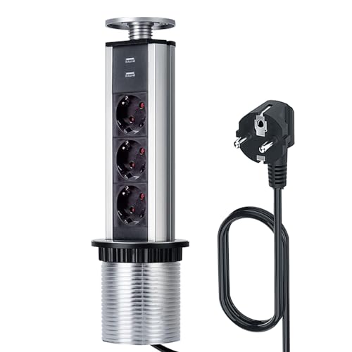 Extensão Elétrica LEUTED com 3 Tomadas e 2 Portas Usb (1.8m) Superkaufhof - Fios e cabos elétricos - extensão elétrica, leuted, 3 tomadas, 2 portas USB, 18m