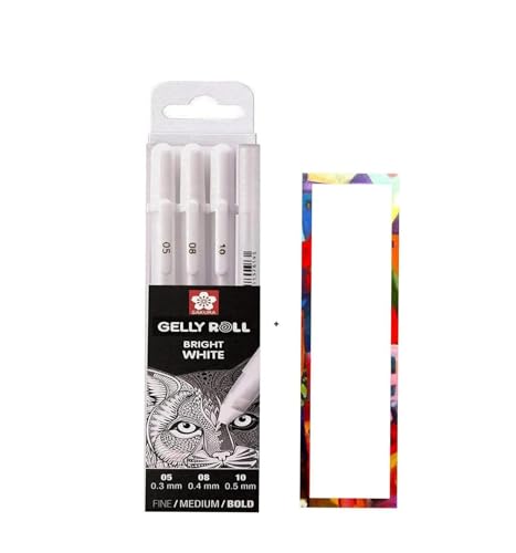 Canetas de Gel Gelly Roll Sakura Branco (4 Un) sakura Espace beaux arts - Canetas - caneta, gel, Sakura, branco