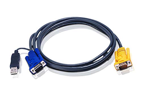 Cabo de Dados ATEN (USB A - USB B - 3 m - Preto) ATEN - Cabos kvm - 3m, usb a, usb b, preto