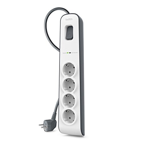 Extensão Belkin com 4 tomadas (Acessório Imagem e Som) Belkin - Filtros de linha e supressores de surtos - 4 tomadas, imagem e som