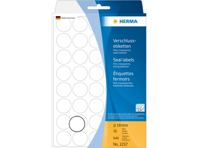 Herma Labels white 62x29 SuperPrint 640 pcs. HERMA - Etiquetas e tags - 62x29mm, 640 etiquetas, superprint, poliéster