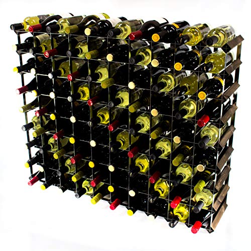 Cranville Wine Racks Madeira Classic 90 Bottle Walnut Dark Stained Metal Cranville wine racks - Suportes para vinhos - 90 garrafas, walnut, madeira, escuro