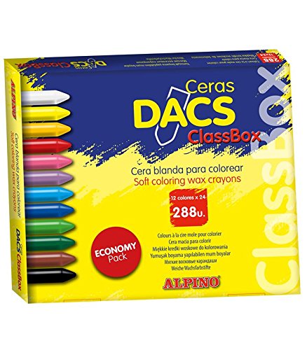 Lápis de Cor DACS Classbox (Multicor - 288 Unidades) Alpino - Lápis de cera - multicor, 288 unidades, cores cremosas, trazes suaves