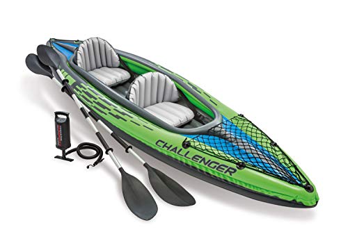 Barco Insuflável INTEX Challenger (Verde) INTEX - Caiaques - insuflável, 180 kg, remos duplos, kit de reparação