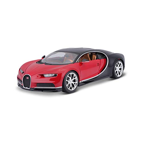 Carro colecionável BBURAGO Bugatti Chiron (12 anos) BBURAGO - Brinquedos - metal, escala 1/18, azul, suporte