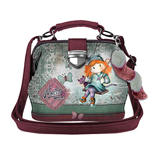 Mochila NINETTE Swing Bordeaux (16x20x12 cm) Forever Ninette - Bolsas - médico, forro interior, alça de ombro, 16x20x12 cm