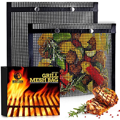Conjunto de 2 Sacos Reutilizáveis MOUNTAIN GRILLERS Vida Viva Home - Utensílios de cozinha - poliéster, antiaderente, botões de fecho a pressão