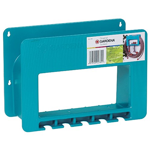 Suporte para mangueira de água gardena 238-20 aço inoxidável Gardena - Armazenamento de mangueira de jardim - aço inoxidável, 3,5 m, preto, prata