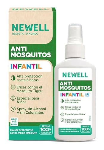 Repelente de Insectos NEWELL Mosquito Tiger Laboratorios Montplet - Repelente de insetos para a pele - antimosquitos, bebés, alta proteção, mosquito tigre