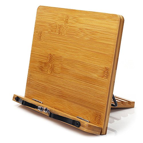 Suporte para Livros e Recetas Madeira Bambu wishacc - Suportes e descansos para livros - suporte, livros, recetas, madeira, bambu