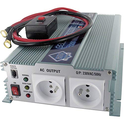 Conversor de Corrente PM-12/220V 1200W com Comando Remoto HTC EQUIPEMENT - Inversores de energia - conversor, corrente, pm-12/220v, 1200W, comando remoto, sobrecarga