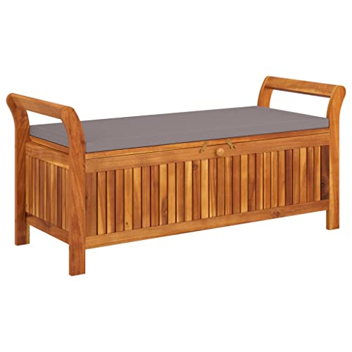 Banco de Jardim VIDAXL com Almofada (Castanho - Aço - 125x60x76 cm) vidaXL - Móveis de exterior - almofada, aço, 125x60x76 cm