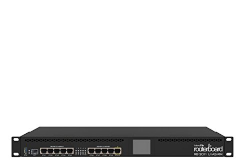 Router MIKROTKIK RB3011UIAS-RM L3+ Gigabit Ethernet MikroTik - Pontes e roteadores - gigabit ethernet, lan 10/100/1000, wan 10/100/1000, usb 3.0