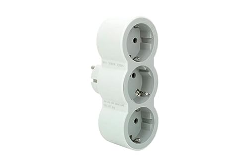 Adaptador de energia Le Grand 694518 | Cinzento, Branco Legrand - Tampas de plugue elétrico - 3 tomadas, 16A, 230v, 3680W