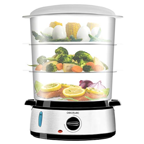 Cecotec Vapovita 3000 9 L 800 W Preto Aço Inoxidável Cecotec - Cozedores de alimentos a vapor - 800 w, 9 L, aço inoxidável, preto