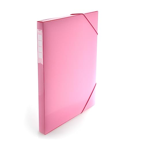 Caixa de Arquivo A4+ com Corte de Gomas Rosa Fraga Import - Pastas Organizadoras - a4, corte de gomas, rosa