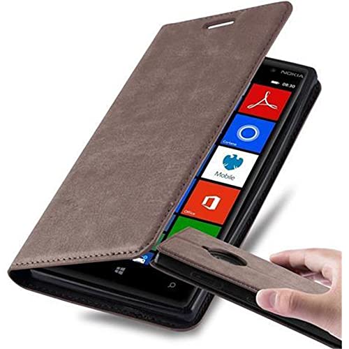 Capa Nokia Lumia 830 CADORABO Castanho (Flipcover) CADORABO - Capas para telemóveis - nokia, lumia 830, castanho, flipcover