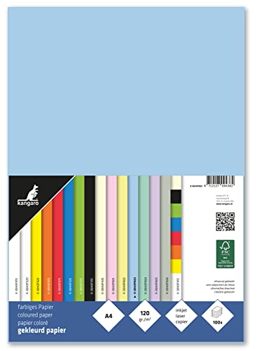Kangaroo K-0043P003 papel para impressão Azul 100 folha(s) Kangaro KTC - Papel de impressora e copiadora - azul, 100 folhas, a4