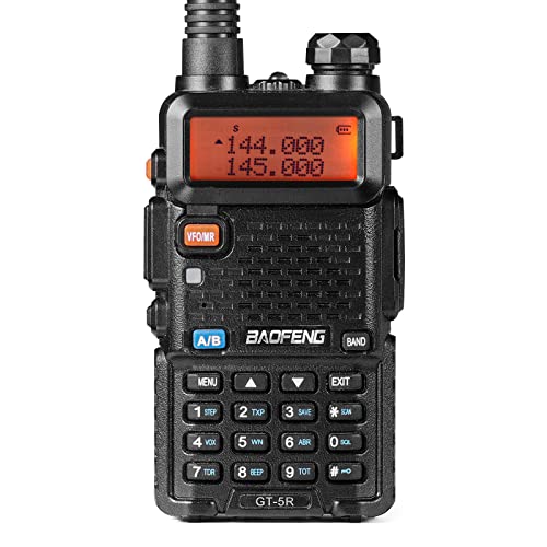 Walkie-Talkie Baofeng GT-5R (16 Canais - Até 10 Km - Até 12h - Preto) Baofeng - Rádios bidirecionais - 16 canais, até 10 km, bateria recarregável, até 12h