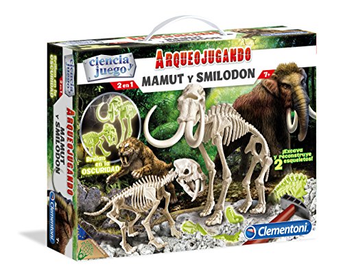 Jogo Educativo CLEMENTONI Mamut y Smilodon brilla en la oscuridad (Idade Mínima Recomendada: 4 anos) CLEMENTONI - Brinquedos - educativo, criativo, divertido, raciocínio lógico