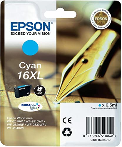 Tinteiro EPSON Tinteiro 16 XL Ciano (C13T16264022) Epson - Cartuchos de toner e jato de tinta - ciano, 450 páginas, jato de tinta, epson