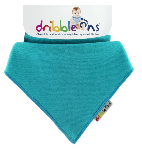 Bandeira de Chupeta DRIBBLE ONS Turquesa (0-24 meses) Dribble Ons - Babetes - algodão elástico, 0-24 meses, fixação ajustável, laváveis
